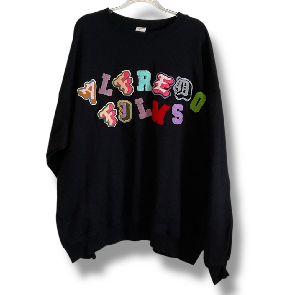 Alfredo‎ Films Sweatshirt Black Spellout Letter Logo Toronto Film Crew Size 2XL